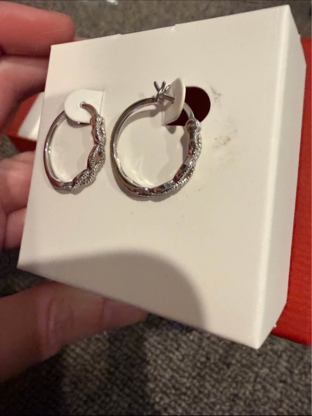 New in Box! PAJ Twisted Sterling Hoop Earrings